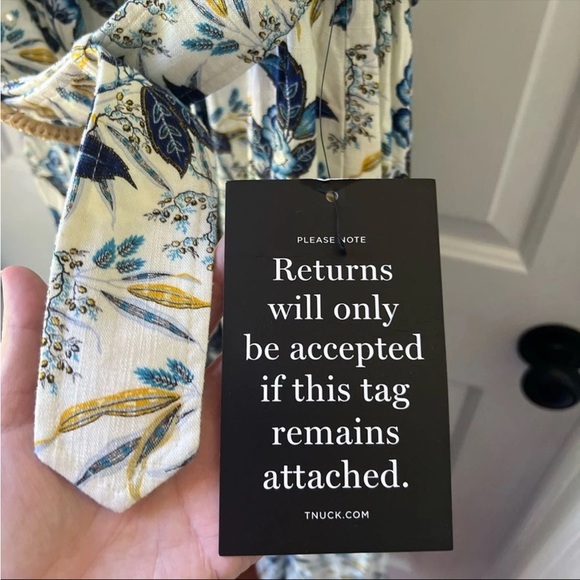 Tuckernuck Larkspur Blue and White Floral Chintz Maxi Dress Size 10 NWT - Picture 7 of 8